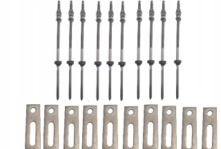 Dvoj -zaujatá skrutka M10x200 + adaptér 10kpl