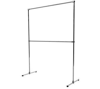 Dva úroveň stojan pre vešiaky 130 cm chrómová rúrka