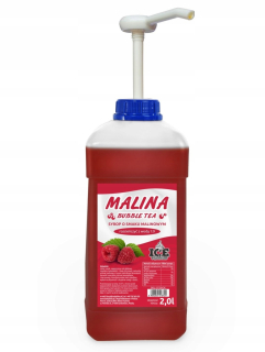 Bublinový čajový sirup s príchuťou Malina 2L (2,7 kg) 1: 9