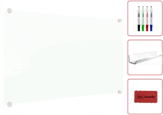 Magnetická tabuľa - Sklenená tabuľka 100x70 Transparent + Freebies