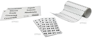 Magnetická tabuľa - Self -adhézne znaky pre výročný plánovač STP002