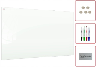 Magnetická tabuľa - Biała 90x60 Glass Magnetic Board + Freebies