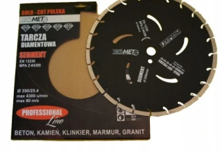Zlato rezané lasklý diamantový štít 400 x25,4 mm
