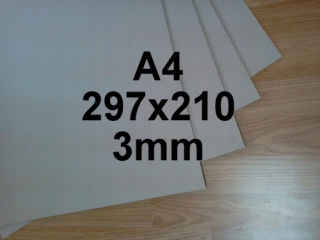 Vlnitý papier - Modelovanie šedého kartónového modelu 297x210 A4 20ks 3 mm