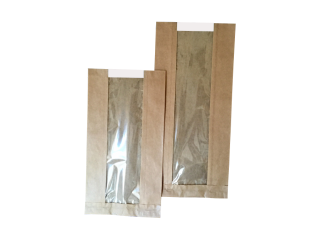 Zložte vrecká s oknom 100x60x240 mm A1000
