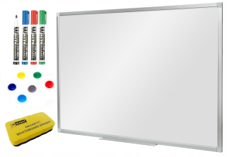 Magnetická tabuľa - Keramická biela doska 170x100 cm + príslušenstvo