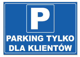 Parkovacia doska iba pre zákazníkov a4 tanier