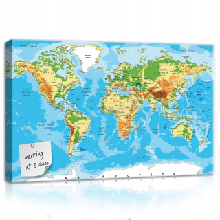 Korková tabuľa - Obrazová mapa Cork Board Map pre deti 60x40