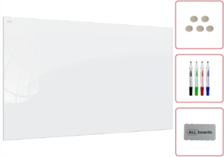 Magnetická tabuľa - Magnetická sklenená tabuľa 90X60 SUPER BIELA