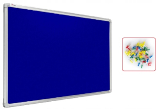 Korková tabuľa - Textilná doska 150x100 Blue hliníkový rám