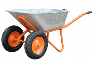 Fúrik - Dvoj kolená galvanizovaná záhradné koliesko 100L / 140L