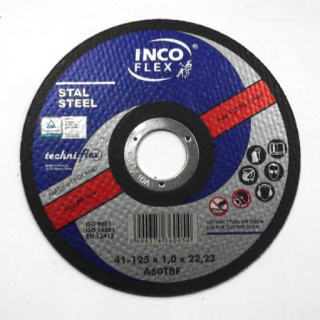 INOX oceľový rezací kotúč 125x1 INCO kovový 10ks
