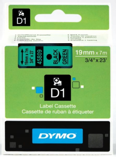 Dymo D1 45809 páska 19 mm x 7m - zelená/Czarny NAD