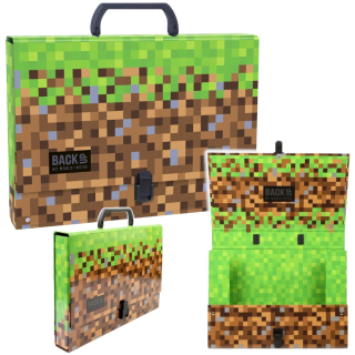 Priečinok s rukoväťou pre deti A4 Minecraft 5 cm škola