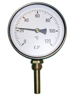 Radiálne disky teplomer fi63 120 ° C bimetal