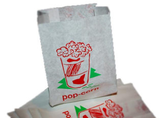 Papierové tašky - Popcorn gastronomické papierové vrecká 200 ks.