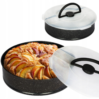 Plechovka s koláčom s rukoväťou 26 cm