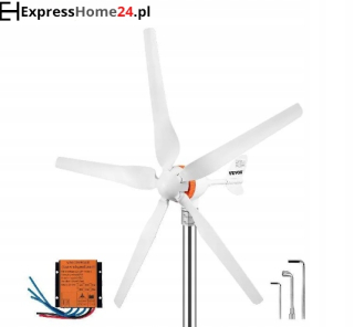 Veterná turbína 5 čepelí 500 W 12V Energia