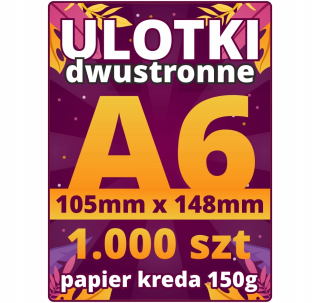 Letáky na mieru - Letáky A6 ISO 150G Dvojité letáky 1 000 kusov