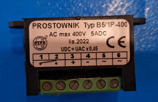 Narovnávací systém-1-piestový usmerňovač B2-1p 600