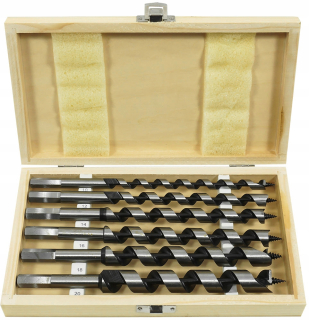 Vrták, zahlbovák - Vŕta vinutia Verke pre drevo 10-20 mm set 6 ks