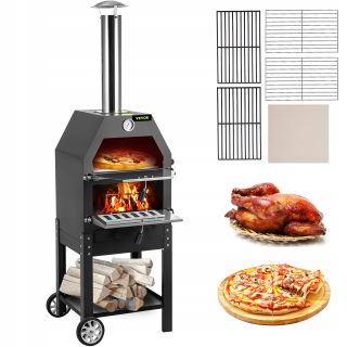 Pizza pec - Vevor pizza sporák, drevo -vybité 35 cm