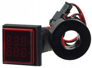 Voltomierz Ampermier Meter 22 mm LED 500 V 100A