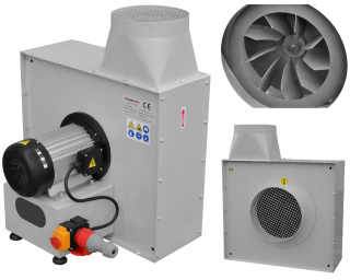 Odsávanie pilín - Odčítanie radiálneho ventilátora Fan 5500 8000 m