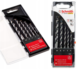 Betónové vŕtačky set 5 ks 4-10 mm schmith