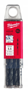 Kovová vŕtačka Milwaukee HSS -R 5,5 mm -10 ks