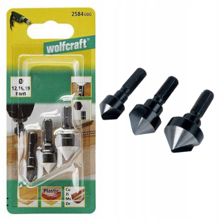 Wolfcraft 3x prehĺbil 12,16,19 mm WF2584000