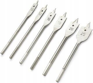 Drevené perie Scapular vŕtačky 6 ks 10-25 mm