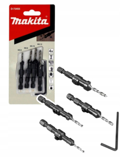Drevená vŕtačka s Makita D-73455 prehĺbená