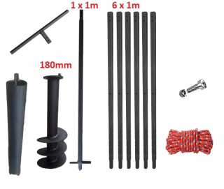 Vrtačka, vrták - Vŕtanie ruky pre 180 mm jamka 7 m hriadeľ 100