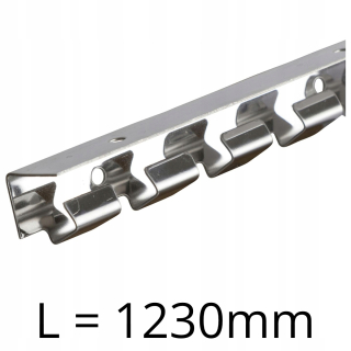 Vešiak zavesený na barovú oponu 1230 mm oceľ