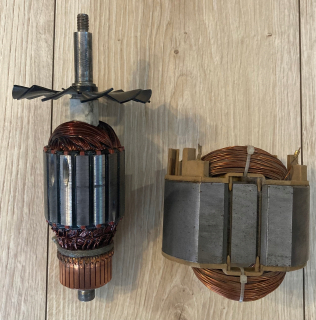 Hoblík, hoľovačka - Rotor a statorový tok macallister MPT1500
