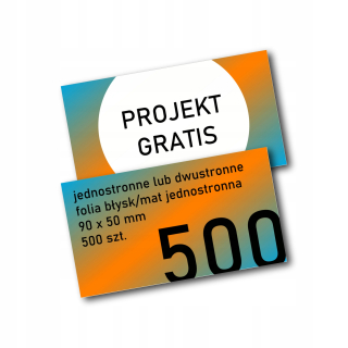 Vizitky na mieru - Vizitky fólie fólií 500 ks. 90x50 Projekt