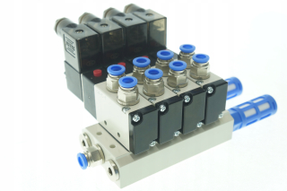 Ostrov 4 ventil Airtac 5/2-1/4-24V solenoidný ventil