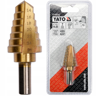Yato postupná vŕtačka HSS 14 - 26 mm