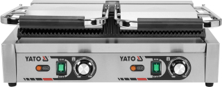Profesionálny gril - Yato YG-04560 Double Contract Grill sa pušil