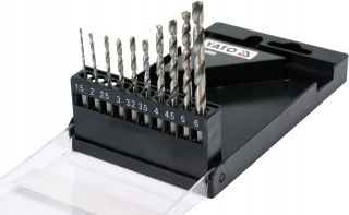 Yato Metal Drill HSS 1,5 mm-6 mm hex 10 ks.
