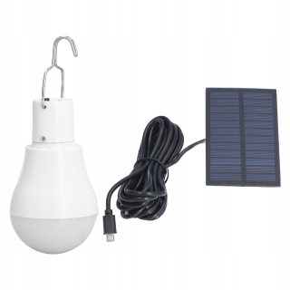 LED žiarovka so solárnym panelom