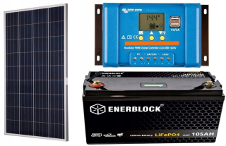 Set 180 W enerblock 105Ah Victron KRK Regulátor