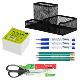 Organizér na kancelársky stôl - Kancelárska súprava kontajnera s kovovými sieťami