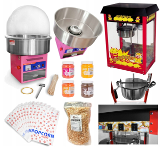Stroj na cukrovú vatu - Sada strojov na cukor a popcorn