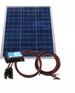 Solárna súprava 50W 12V regulátor panelov Kamper Lodži