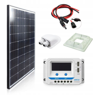 SOLÁRNY KOMPLET KAMPAŇOVÝ PANEL PRE KAMERU 100W