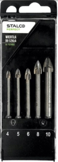 Sada sklenených vŕtačiek 4-10 mm 5ks Stalco Perfec