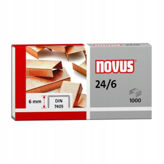 Spinky do zošivačky - Novus 24/6 Medené svorky, 10 op.