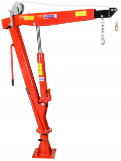 HDS 900 kg žeriav s zdvihnutým automobilom